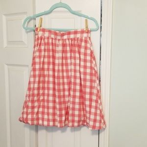 Flannel Gingham Skirt